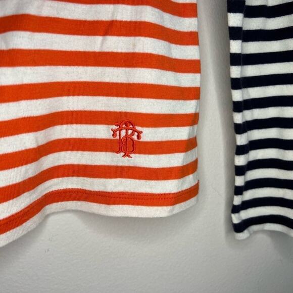 Tory Burch Multi Color Striped Long Sleeve Tee - Picture 3 of 6